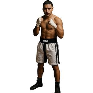 FIGHT-FIT - Boxing Shorts / Boxhosen / Schwarz-Weiss / Large