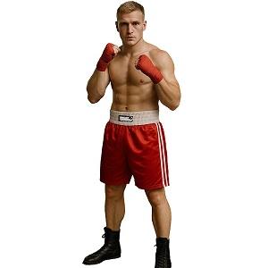 FIGHT-FIT - Boxing Shorts / Boxhosen / Rot-Weiss / XL