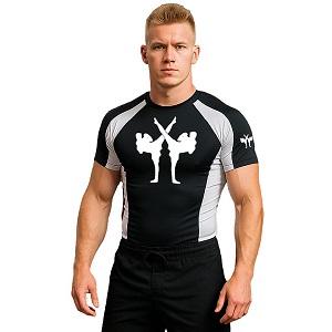FIGHTERS - Rashguard / Giant / Schwarz-Weiss / Medium