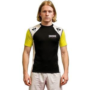 FIGHTERS - Rash Guard / Schwarz-Gelb-Weiss / Small (155 - 165 cm)