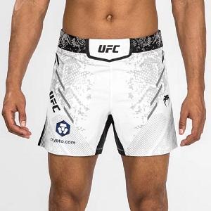 UFC Adrenaline by Venum Shorts de combat pour Hommes Authentic Fight Night / Coupe courte / Blanc / Large